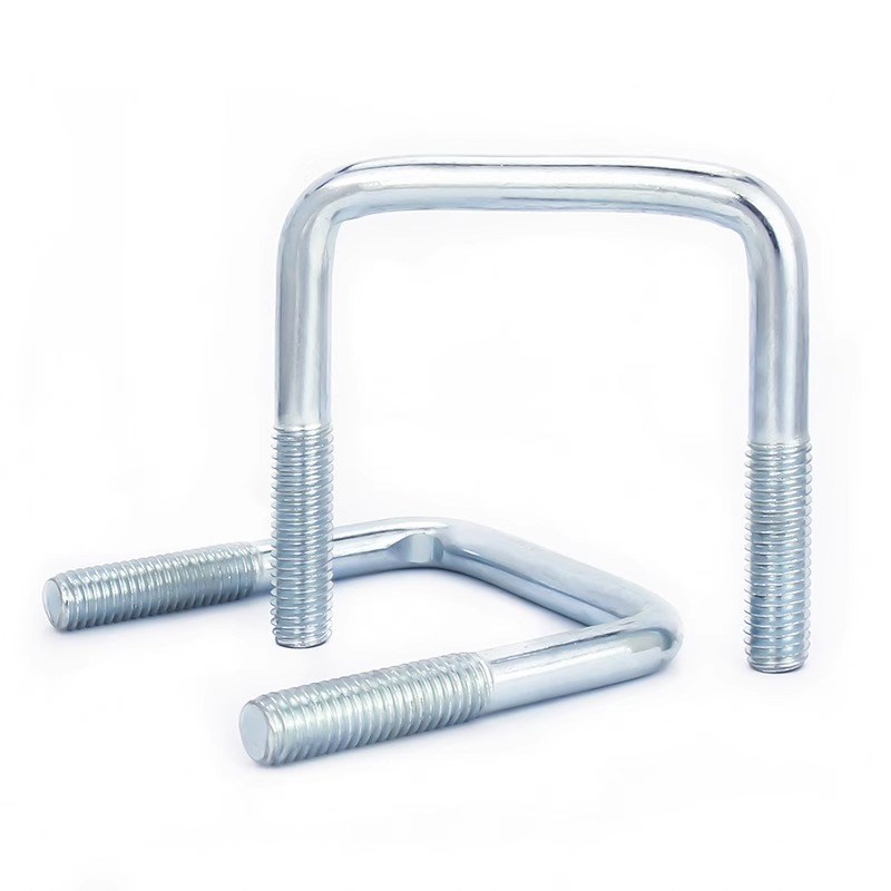 镀锌直角U型螺丝k方型卡扣加长U形螺栓管卡固定器连接件水管箍抱