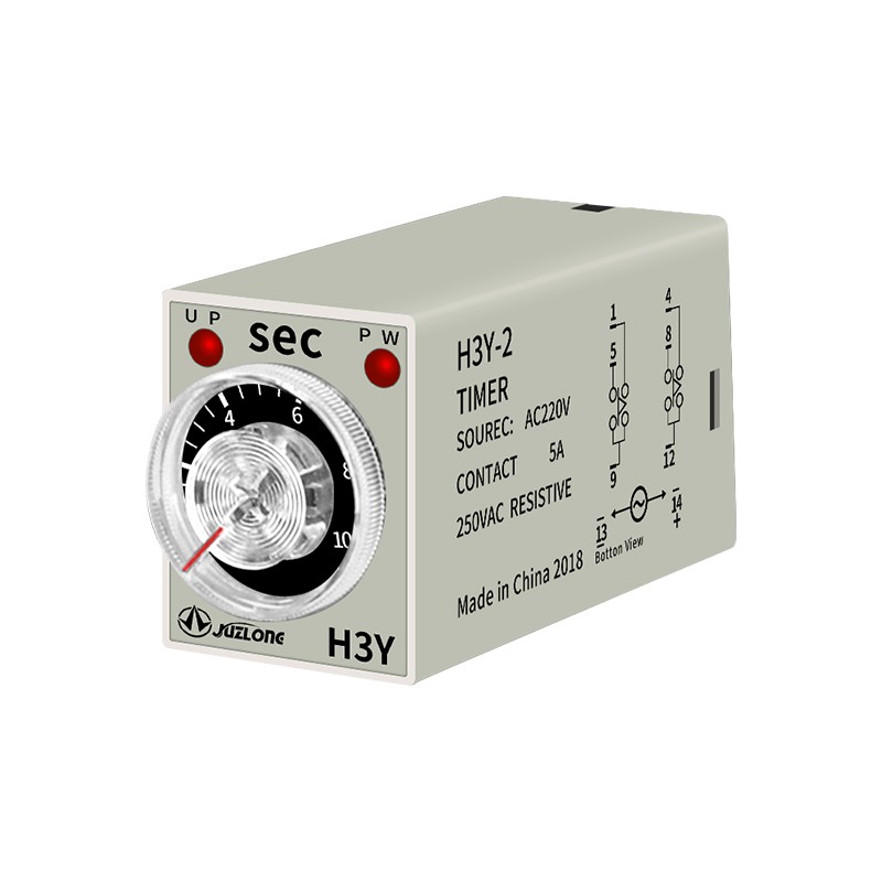 巨龙小型时间继电器H3Y-2/4通电延时AC220V可调继电器DC24V 12V