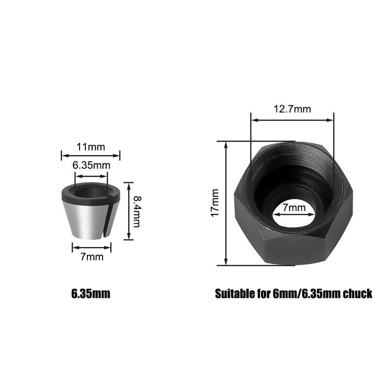 修边机夹头配件转换套转换头修边机铣刀配件夹套6mm1/4 8mm,特色手工艺,其他特色工艺品,淘宝优惠券,粉丝福利购,淘宝优惠卷
