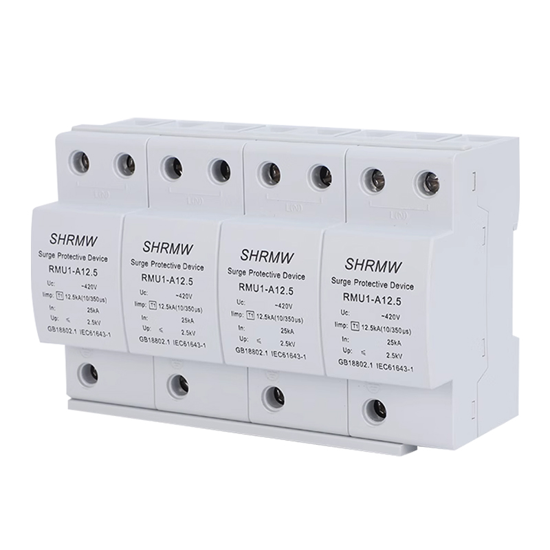 上海人民一级浪涌保护器4P12.5KA25AT1级电源防雷器10/350UP2.5KV
