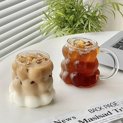 葡萄啵啵杯带把手ins美式咖啡杯