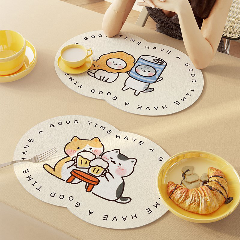 17ZZTY卡通餐桌垫隔热垫防烫耐高温碗垫盘垫防水防油餐桌杯垫餐垫