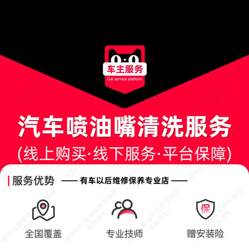 【吊瓶式】汽车喷油嘴总成清洗服务 含清洗材料 到店工时费