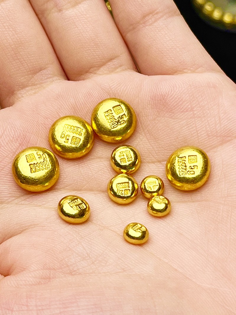 thumbnail for [Real-time gold] pure gold au9999 gold jewelry pure gold bean 1g2g 5g bean investment collection gift