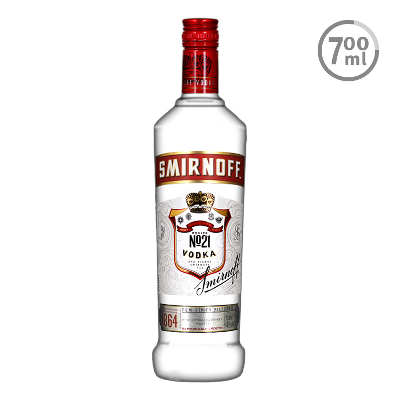 斯米诺伏特加红牌 Smirnoff 皇冠伏特加 原瓶进口洋酒基酒700ml