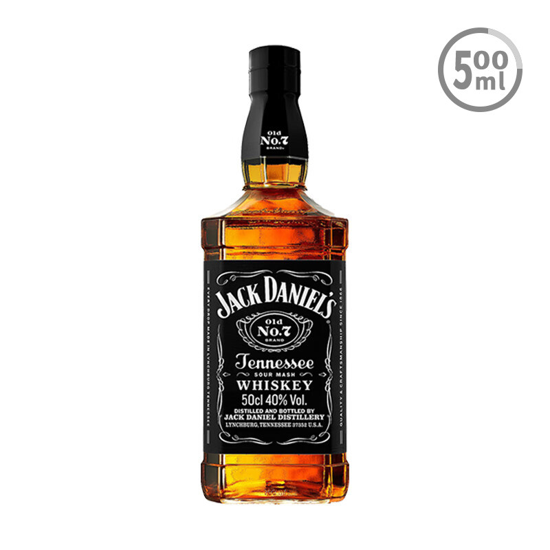 Jack Daniel's杰克丹尼田纳西州威士忌美国洋酒黑标可乐桶500ml