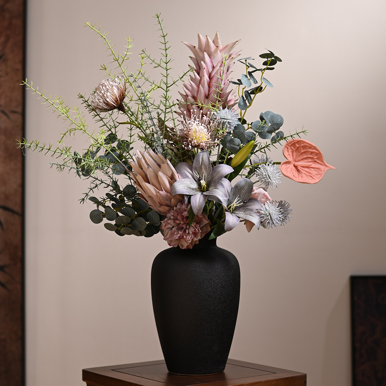 润野设计高级感花束仿真花手捧花餐桌花装饰花客厅摆件永生花束图片