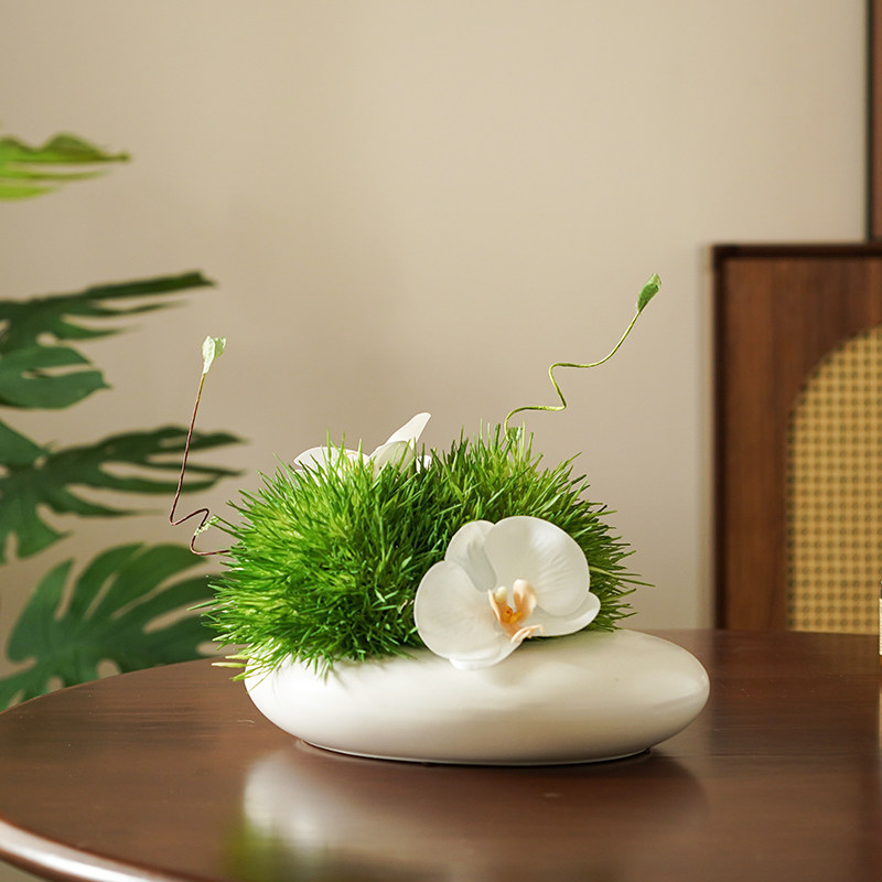 设计师仿真花客厅前台摆件花艺