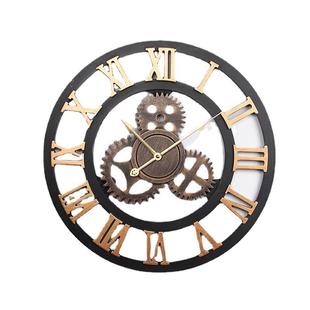 工业风复古个性 饰 齿轮酒客仿铁木质厅面钟挂钟表壁饰创意餐厅墙装