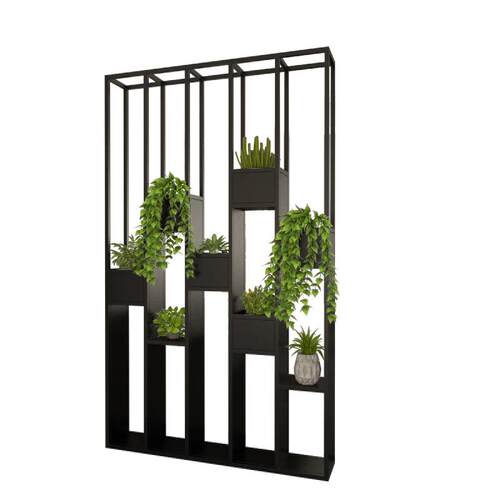 北欧工业风隔断玄关现代铁艺办公室绿植花架客餐厅屏风置物架装饰