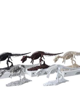 龙做旧复古柜仿真恐龙霸王化石骨架陈列道具摆件电视书柜酒柜无饰