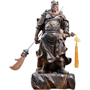 CFP陶瓷关公摆件招财客砂厅供奉神像紫财神武关羽艺办公室开业工