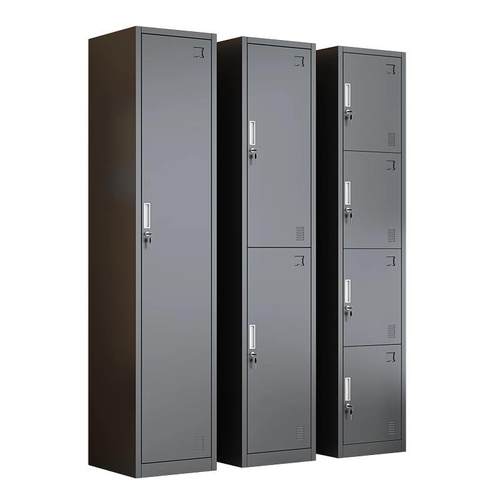 钢制单门衣更柜员工宿舍浴室YXC柜收纳柜办公储物黑色带锁简易换