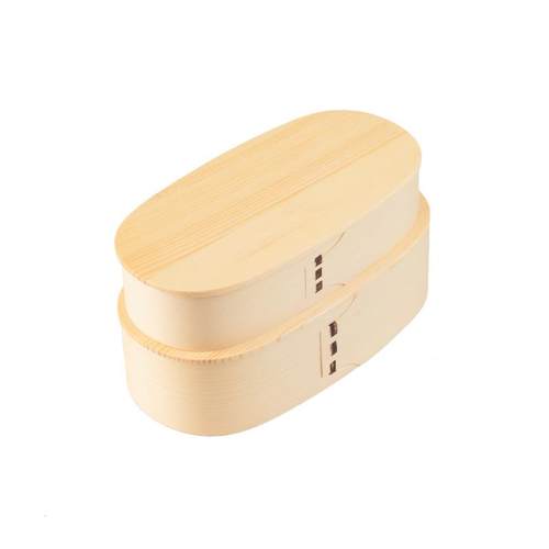 日式便古当盒白松木野双层鲜果盒用家饭盒复木质营氛围水果盒