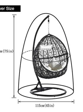 eby热销花户外秋千多吊椅蛋壳庭a院园吊椅防INU尘罩色