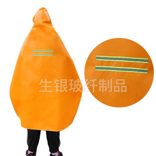 厂家专业防火斗篷成人儿童款隔热服硅胶防风火灾逃生阻燃防火披风