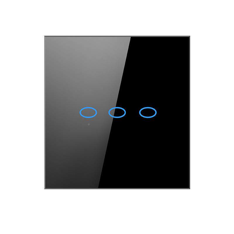 连天猫精灵APP智能开关单零火蓝可牙关语开音远程钢化接玻璃开关