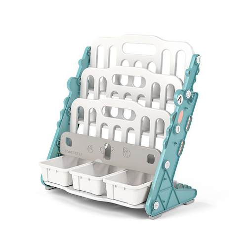 乐幼其纳架简易家用落地儿园图书架塑料EYQ宝宝书卡通绘本架儿童