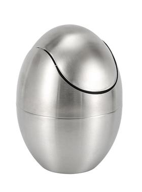 纸不锈钢家高颜值垃圾桶带盖蛋收形纳桶桌面用翻盖垃圾轻W.R.23.0