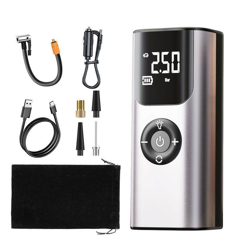 车载充气泵便携式无线打气筒轿车轮胎自动高压充气宝手机充电