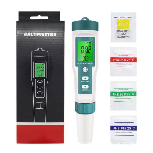 7合1水质测试笔PH计DSPH129BL/EC/ORP盐度S测.G温度监仪/水T质分
