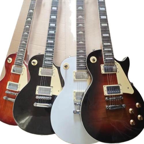 LP吉他玟瑰指板白铜线22杨木琴体木枫木头品电声可弹奏初学电者