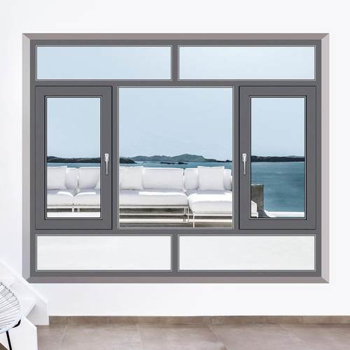 佛山厂家安装断桥铝合金门窗隔音隔热平开窗纱窗一体落地窗封阳台