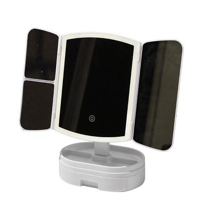 新摸款LD化妆镜台灯三面现折叠584触感应180度旋转放E大镜厂家货