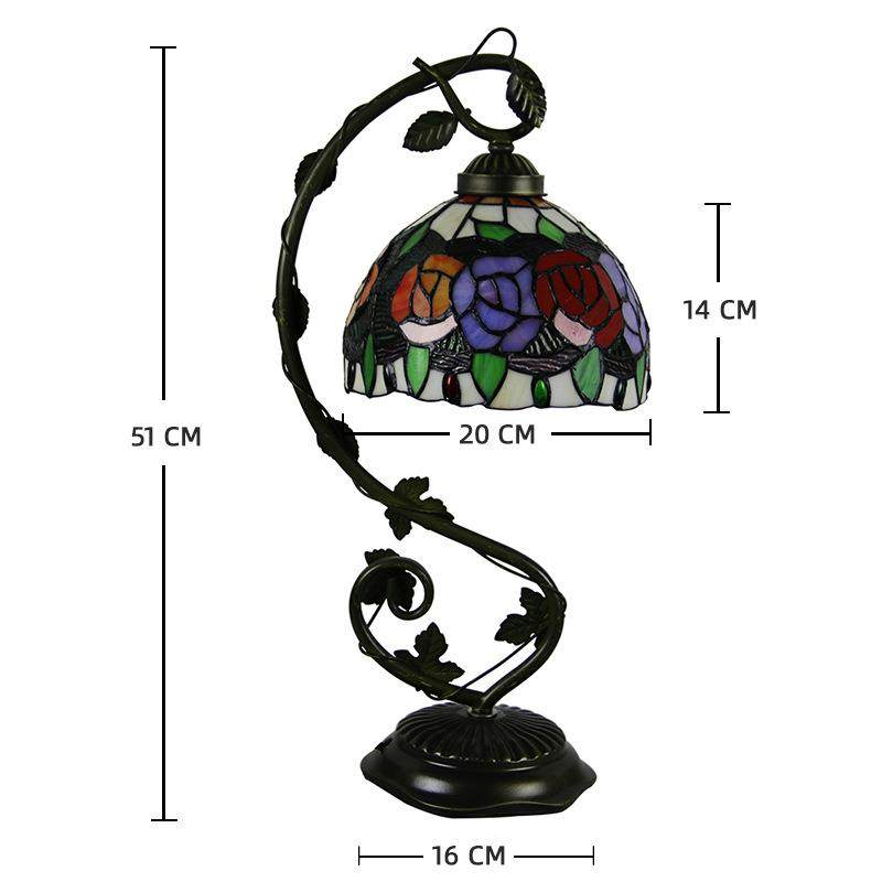 汇璟凡尼金台灯手48563工镶嵌彩璃田蒂园玻创意合藤蔓树叶问号灯,家装灯饰光源,阅读台灯(护眼灯/写字灯),淘宝优惠券,粉丝福利购,淘宝优惠卷