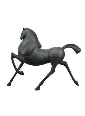 现代约走行马金属摆件书房卧室客厅电视柜简公办室样板房家居BJ00