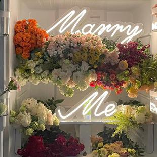 求布婚内置marry室me求婚灯嫁给我霓虹灯发光字婚牌887礼表白仪式