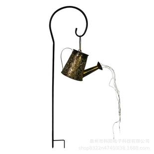 太阳能庭院水壶灯镂艺空花洒流景水效果防水KY3807灯铁灯草坪观装