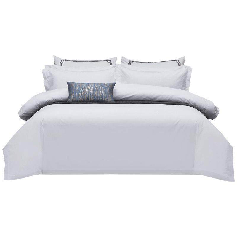 酒四宾馆件套80支纯棉民宿KX全店套三件套酒店布草色贡白缎被套床,床上用品,酒店床品套件,淘宝优惠券,粉丝福利购,淘宝优惠卷