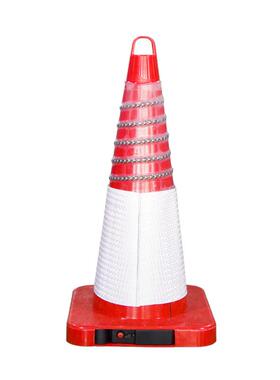 LED发光锥PVC安全警锥示闪烁路路70cm充电遥发光雪糕桶反光控路障