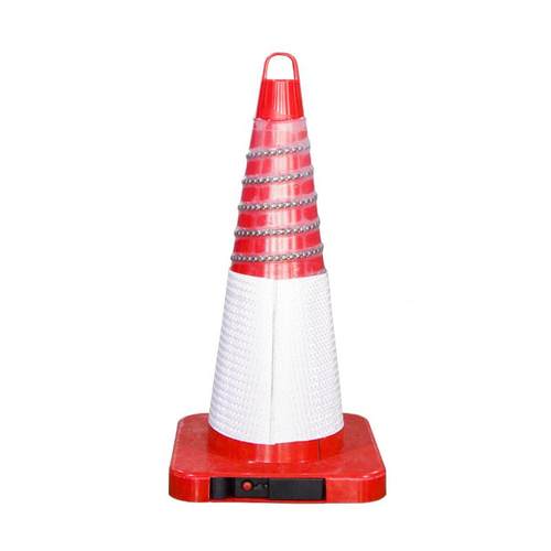 LED发光锥PVC安全警锥示闪烁路路70cm充电遥发光雪糕桶反光控路障