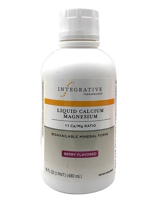 保税仓发 原装进口Integrative儿童液体1:1钙镁480ml补钙补镁