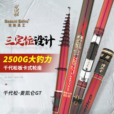 佐崎精工新款麦凯伦GT谷麦竿 超轻超硬19调富士前打竿 溪流垂钓专