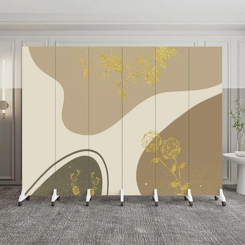定制直播间背景屏风折叠移动办公室隔断客厅墙面装饰折屏简约现代图片
