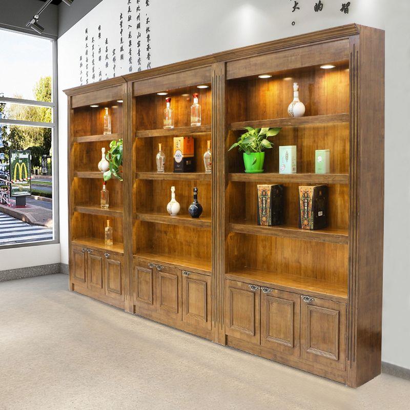实木特产烟酒展示柜产品化妆品茶叶白酒柜包包展示架玉石珠宝柜台