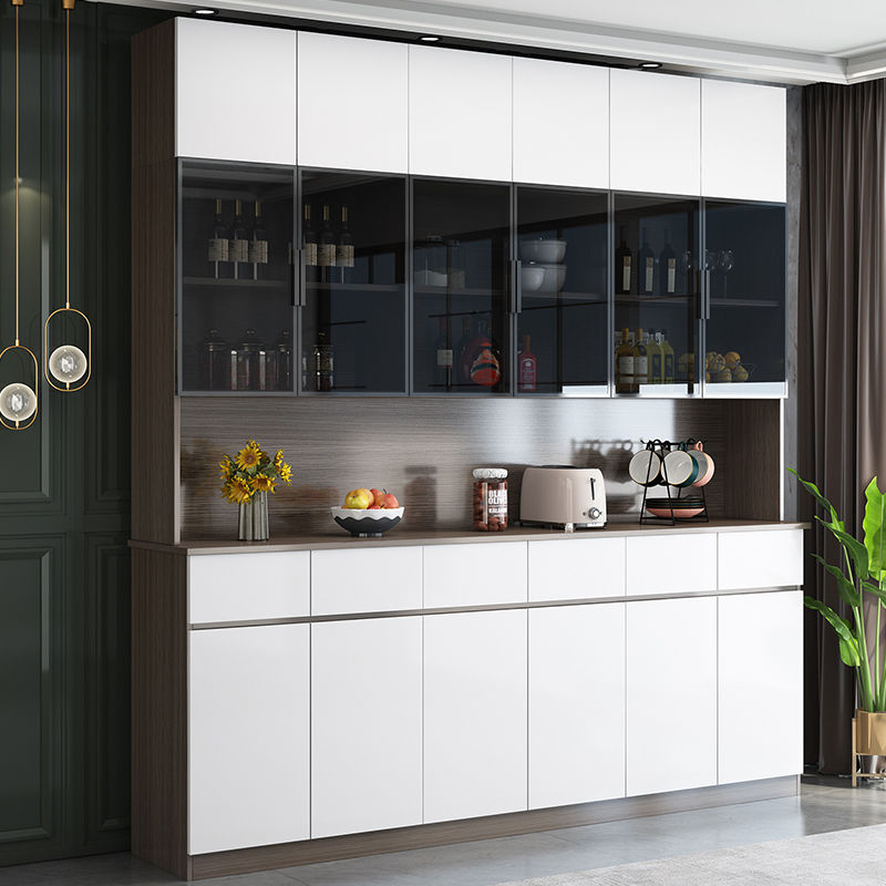 实木餐边柜意式轻奢酒柜一体靠墙家用茶水柜现代简约客厅储物柜