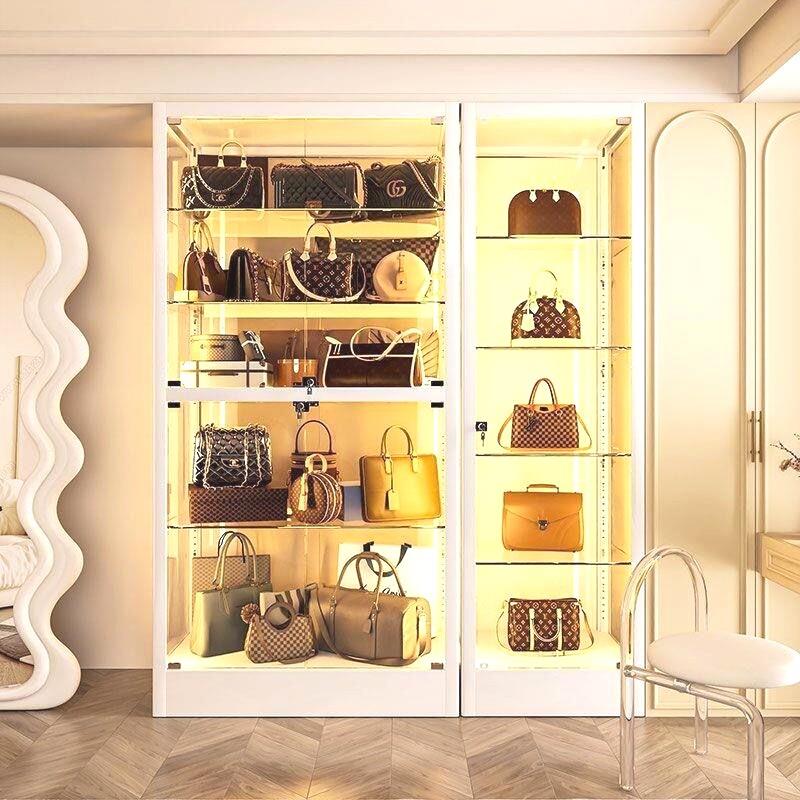 手办乐高展示柜家用展柜玻璃柜奖品模型陈列柜展示架玩具柜子酒柜