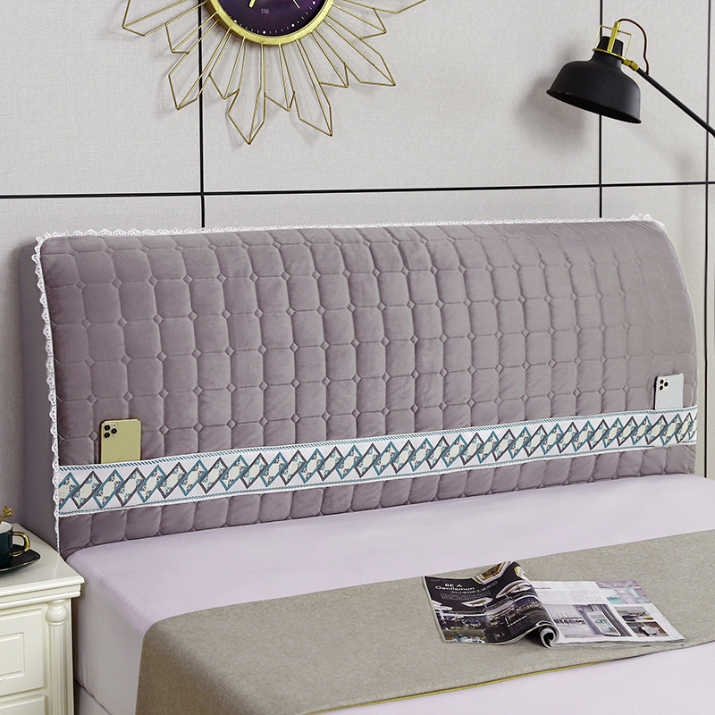 加绒全包床头罩套弹力软包床头套罩实木靠垫防尘罩沙发靠背保护罩,居家布艺,床头罩,淘宝优惠券,粉丝福利购,淘宝优惠卷