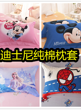 可爱全棉纯棉枕套单人儿童卡通女孩枕头芯套男48*74cm30*50一只装