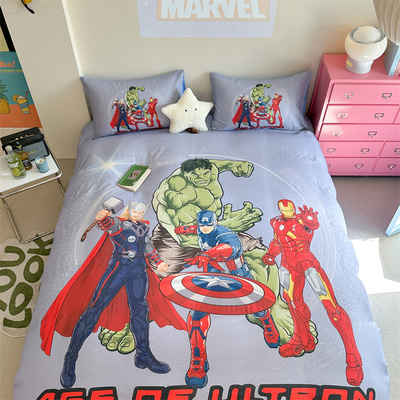 赛车蜘蛛侠漫威卡通四件套男宿舍