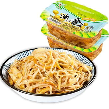 山民温州特产金针菇170g*5即食开胃鲜嫩油焖金针菇下饭菜拌笋海蜇