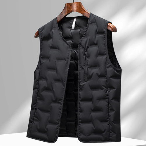 秋冬白鸭绒轻薄中年内穿坎肩马甲