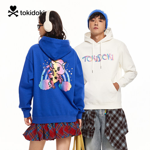 tokidoki秋冬趣味感印花连帽卫衣