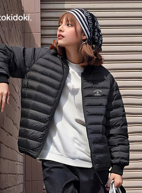 tokidoki淘奇多奇轻薄棒球羽绒服2024新款秋冬外套情侣男女同款