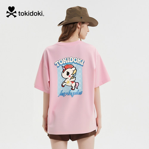 tokidoki潮牌2025春季新款后背印花短袖T恤男女同款情侣上衣