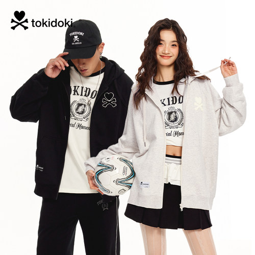 tokidoki淘奇多奇拉链外套连帽卫衣卫裤套装男女运动新款美式简约